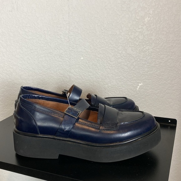 Free People navy blue platform loafers - Picture 4 of 9